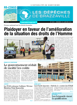 Les Dépêches de Brazzaville : Édition kinshasa du 30 janvier 2015
