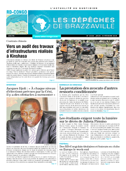 Les Dépêches de Brazzaville : Édition kinshasa du 19 février 2015