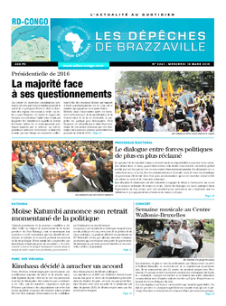 Les Dépêches de Brazzaville : Édition kinshasa du 18 mars 2015