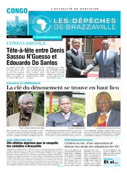 Les Dépêches de Brazzaville : Édition brazzaville du 01 avril 2015