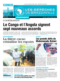 Les Dépêches de Brazzaville : Édition brazzaville du 02 avril 2015