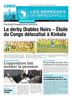 Les Dépêches de Brazzaville : Édition brazzaville du 03 avril 2015