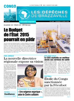 Les Dépêches de Brazzaville : Édition brazzaville du 10 avril 2015