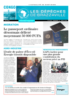 Les Dépêches de Brazzaville : Édition brazzaville du 17 avril 2015