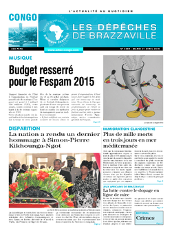 Les Dépêches de Brazzaville : Édition brazzaville du 21 avril 2015