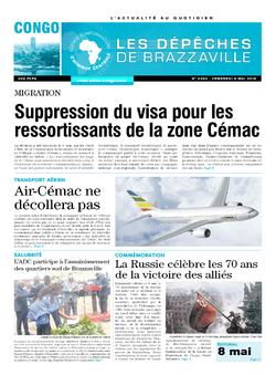 Les Dépêches de Brazzaville : Édition brazzaville du 08 mai 2015