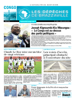 Les Dépêches de Brazzaville : Édition brazzaville du 04 juin 2015