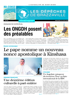 Les Dépêches de Brazzaville : Édition kinshasa du 24 juin 2015