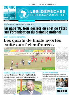 Les Dépêches de Brazzaville : Édition brazzaville du 02 juillet 2015