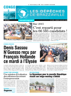 Les Dépêches de Brazzaville : Édition brazzaville du 07 juillet 2015