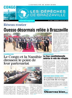 Les Dépêches de Brazzaville : Édition brazzaville du 24 juillet 2015