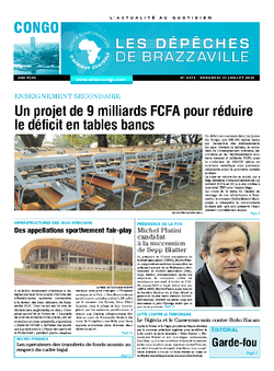 Les Dépêches de Brazzaville : Édition brazzaville du 31 juillet 2015