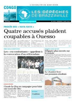 Les Dépêches de Brazzaville : Édition brazzaville du 07 août 2015