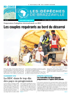 Les Dépêches de Brazzaville : Édition kinshasa du 13 août 2015