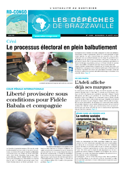 Les Dépêches de Brazzaville : Édition kinshasa du 19 août 2015