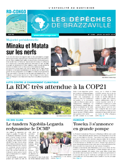 Les Dépêches de Brazzaville : Édition kinshasa du 20 août 2015