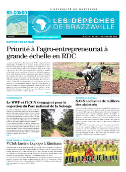 Les Dépêches de Brazzaville : Édition kinshasa du 01 septembre 2015