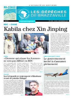 Les Dépêches de Brazzaville : Édition kinshasa du 03 septembre 2015
