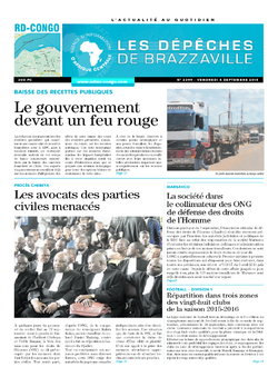 Les Dépêches de Brazzaville : Édition kinshasa du 04 septembre 2015