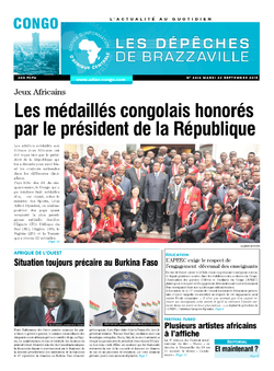 Les Dépêches de Brazzaville : Édition brazzaville du 22 septembre 2015