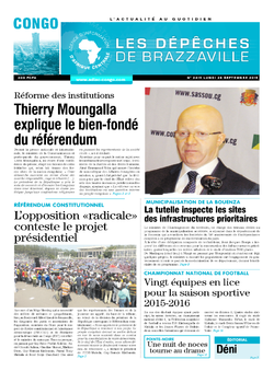 Les Dépêches de Brazzaville : Édition brazzaville du 28 septembre 2015