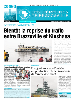 Les Dépêches de Brazzaville : Édition brazzaville du 29 septembre 2015