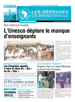 Les Dépêches de Brazzaville : Édition brazzaville du 08 octobre 2015