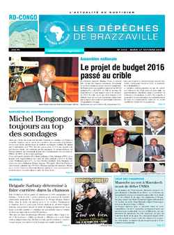 Les Dépêches de Brazzaville : Édition kinshasa du 27 octobre 2015