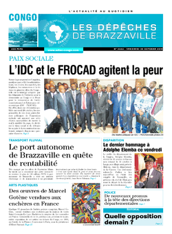 Les Dépêches de Brazzaville : Édition brazzaville du 30 octobre 2015
