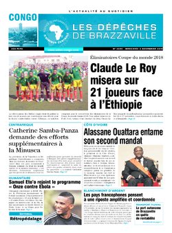 Les Dépêches de Brazzaville : Édition brazzaville du 04 novembre 2015