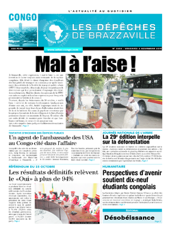 Les Dépêches de Brazzaville : Édition brazzaville du 06 novembre 2015
