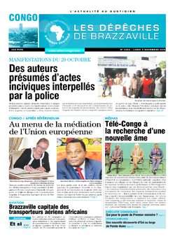 Les Dépêches de Brazzaville : Édition brazzaville du 09 novembre 2015