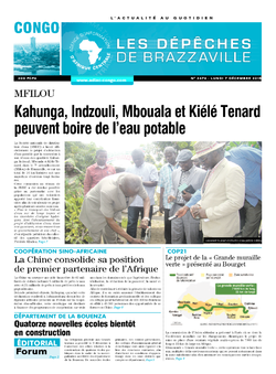 Les Dépêches de Brazzaville : Édition brazzaville du 07 décembre 2015