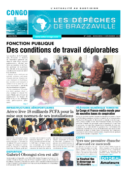 Les Dépêches de Brazzaville : Édition brazzaville du 09 décembre 2015
