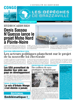 Les Dépêches de Brazzaville : Édition brazzaville du 11 décembre 2015