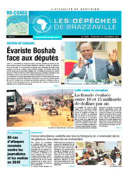Les Dépêches de Brazzaville : Édition kinshasa du 11 décembre 2015