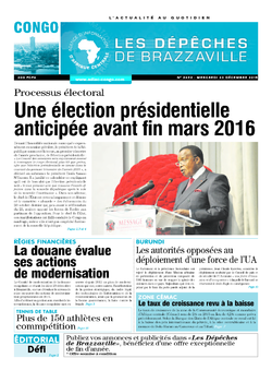 Les Dépêches de Brazzaville : Édition brazzaville du 23 décembre 2015