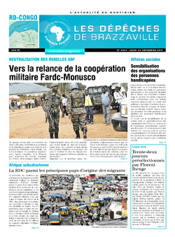 Les Dépêches de Brazzaville : Édition kinshasa du 24 décembre 2015