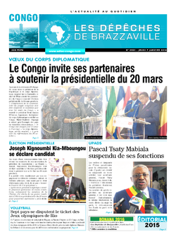 Les Dépêches de Brazzaville : Édition brazzaville du 07 janvier 2016