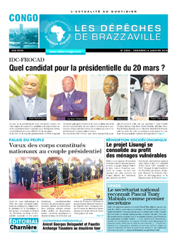 Les Dépêches de Brazzaville : Édition brazzaville du 08 janvier 2016