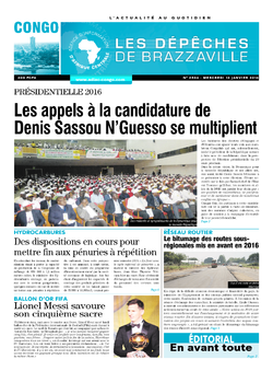 Les Dépêches de Brazzaville : Édition brazzaville du 13 janvier 2016
