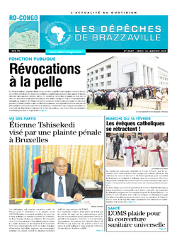 Les Dépêches de Brazzaville : Édition kinshasa du 14 janvier 2016