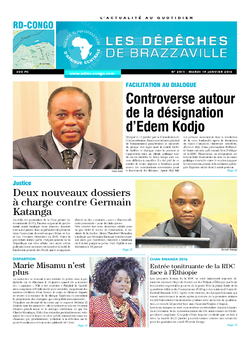 Les Dépêches de Brazzaville : Édition kinshasa du 19 janvier 2016