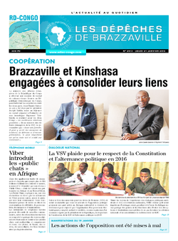 Les Dépêches de Brazzaville : Édition kinshasa du 21 janvier 2016