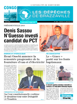 Les Dépêches de Brazzaville : Édition brazzaville du 26 janvier 2016