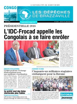 Les Dépêches de Brazzaville : Édition brazzaville du 28 janvier 2016