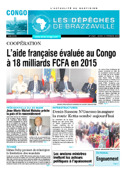Les Dépêches de Brazzaville : Édition brazzaville du 11 février 2016