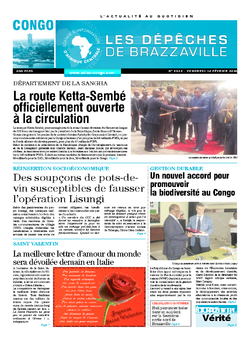 Les Dépêches de Brazzaville : Édition brazzaville du 12 février 2016