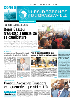 Les Dépêches de Brazzaville : Édition brazzaville du 22 février 2016
