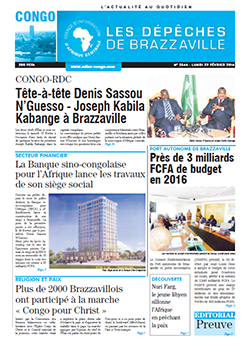 Les Dépêches de Brazzaville : Édition brazzaville du 29 février 2016